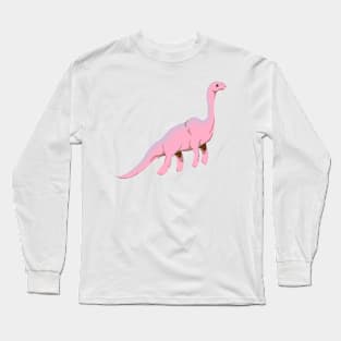 Daydreaming Dinosaur (pink) Long Sleeve T-Shirt